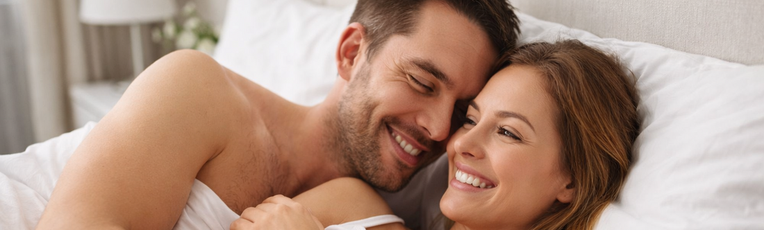 Spokojený pár při fungující erekci